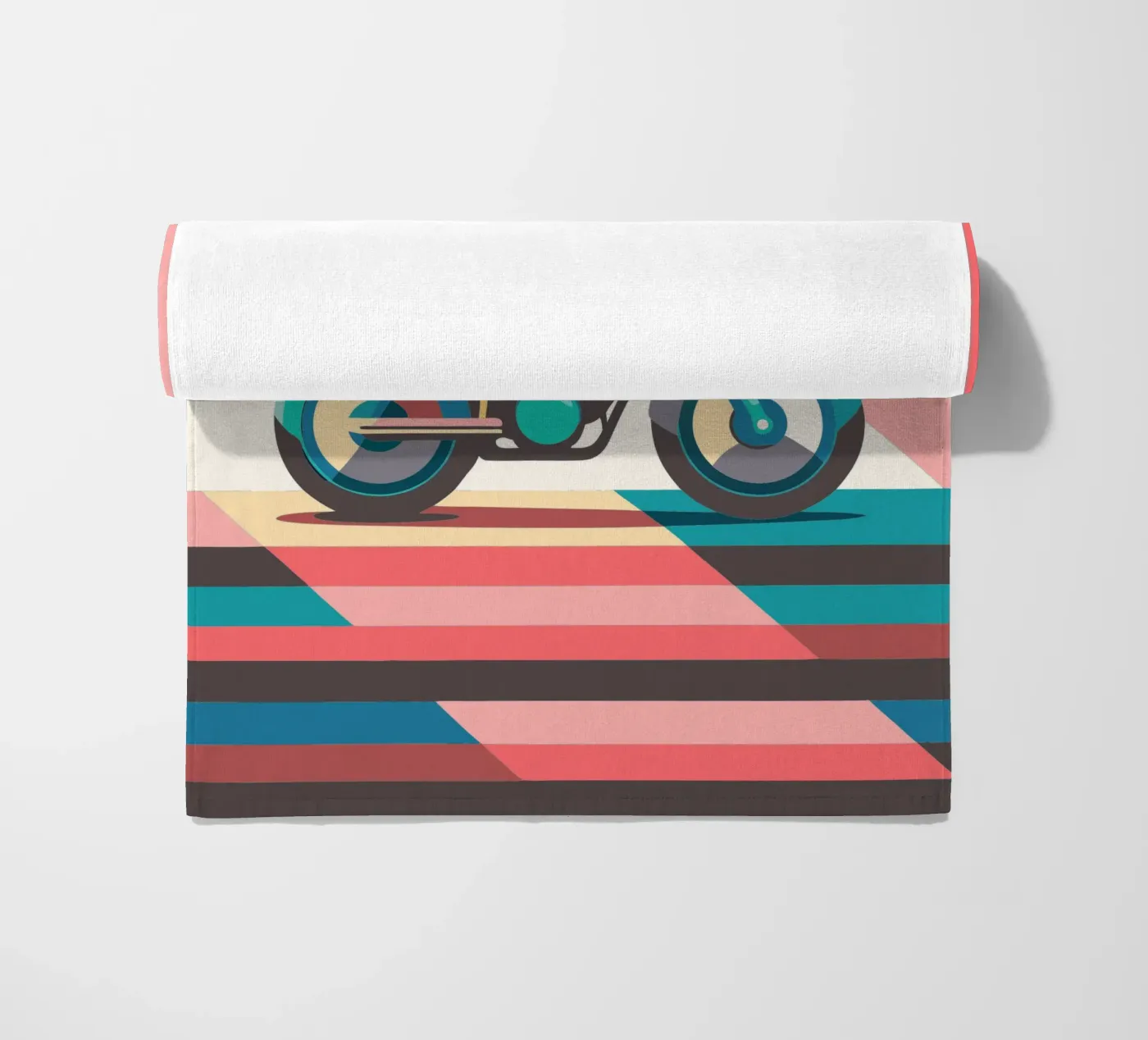 motorfiets vector strandhanddoek van Elfath