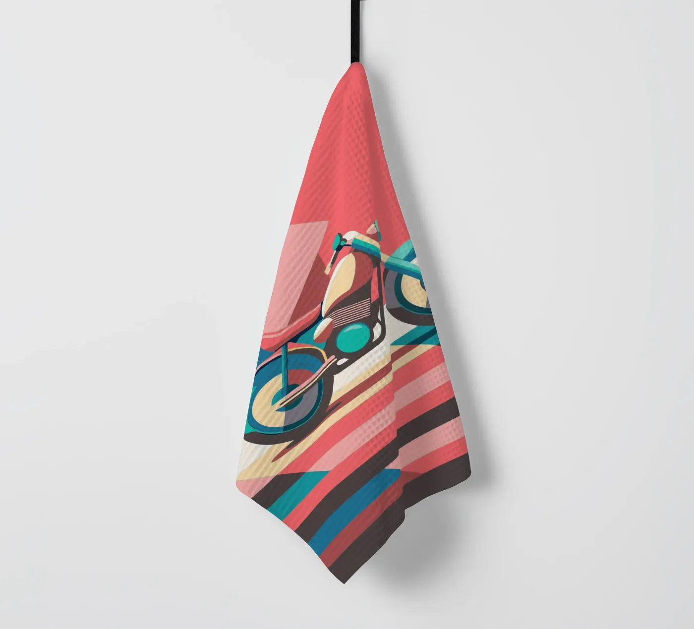 motorcycle vector tea towel by Elfath