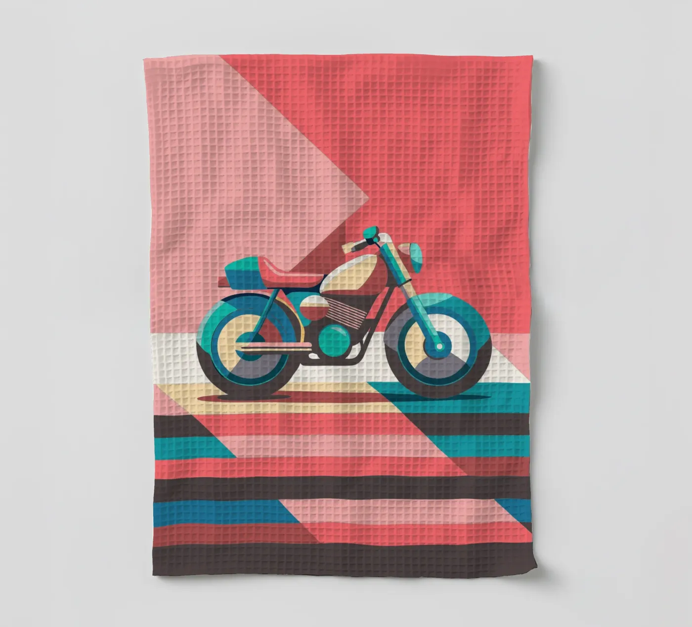 motorcycle vector tea towel by Elfath