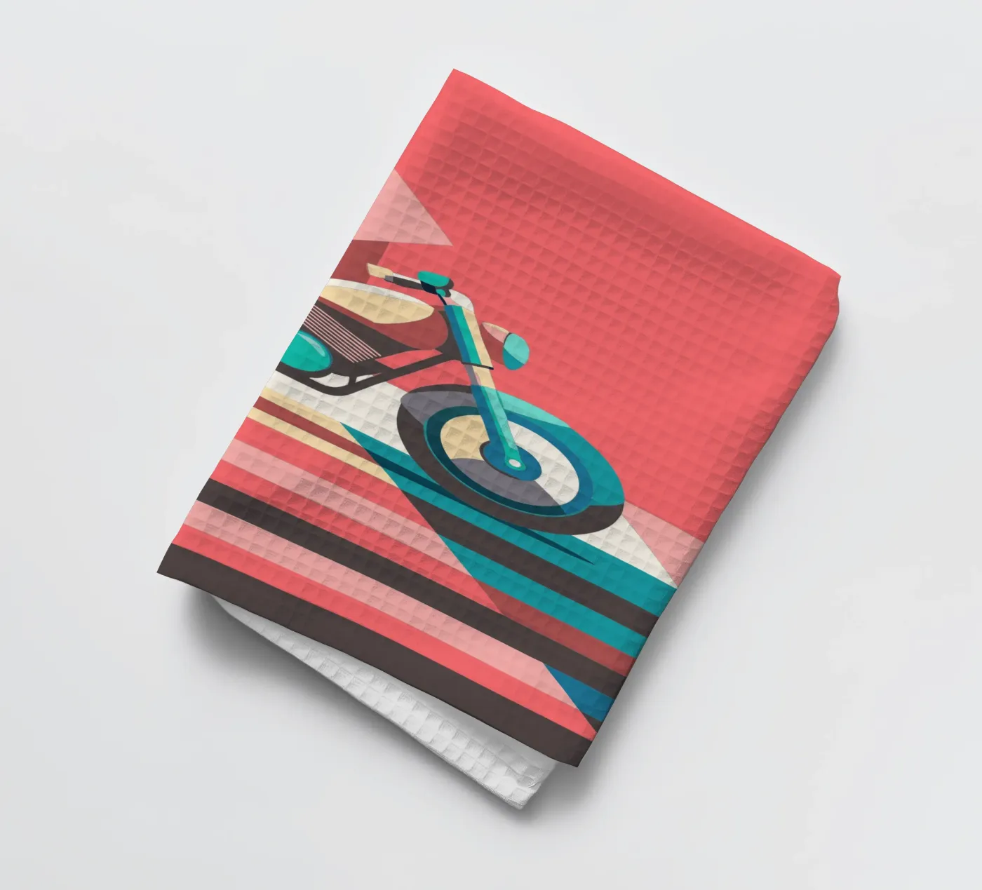 motorcycle vector tea towel by Elfath