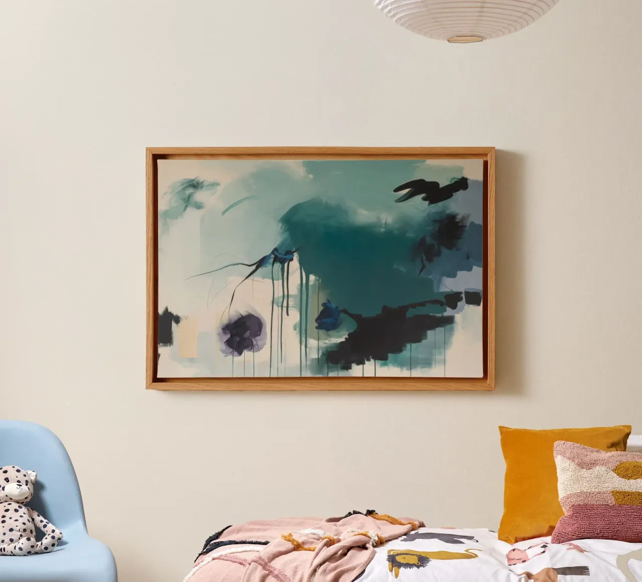 Nocturne bosrand canvas met Baklijst van Dream Spectrum