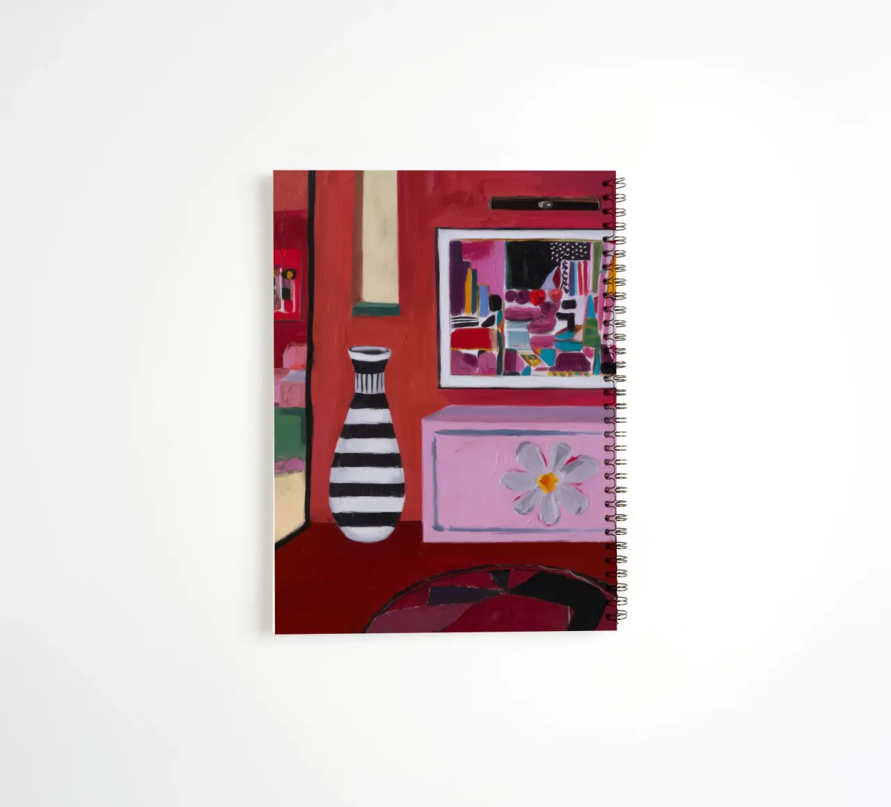 Striped Vase Nook spiral notebook by Opal Strokes