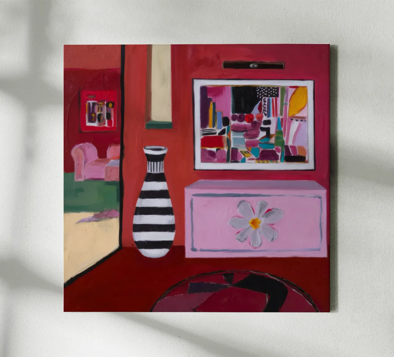Gestreifte Vasen-Ecke Leinwand von Opal Strokes
