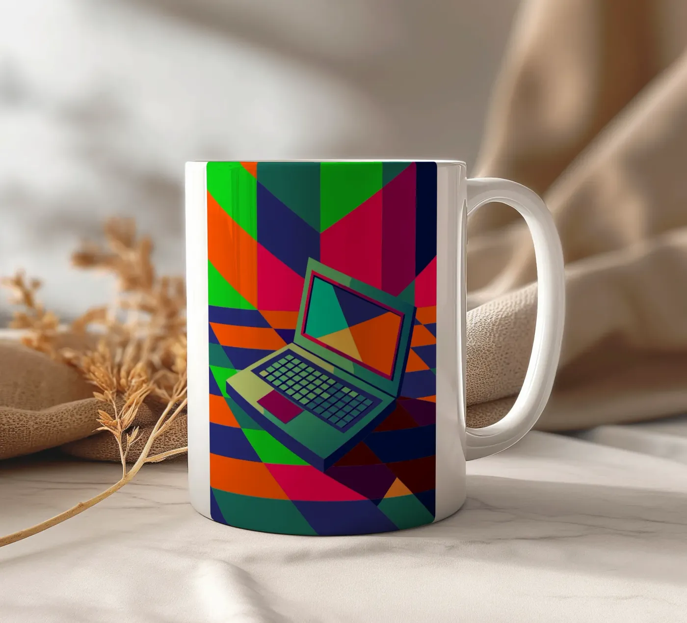 notebook vector Keramik Tasse von Elfath