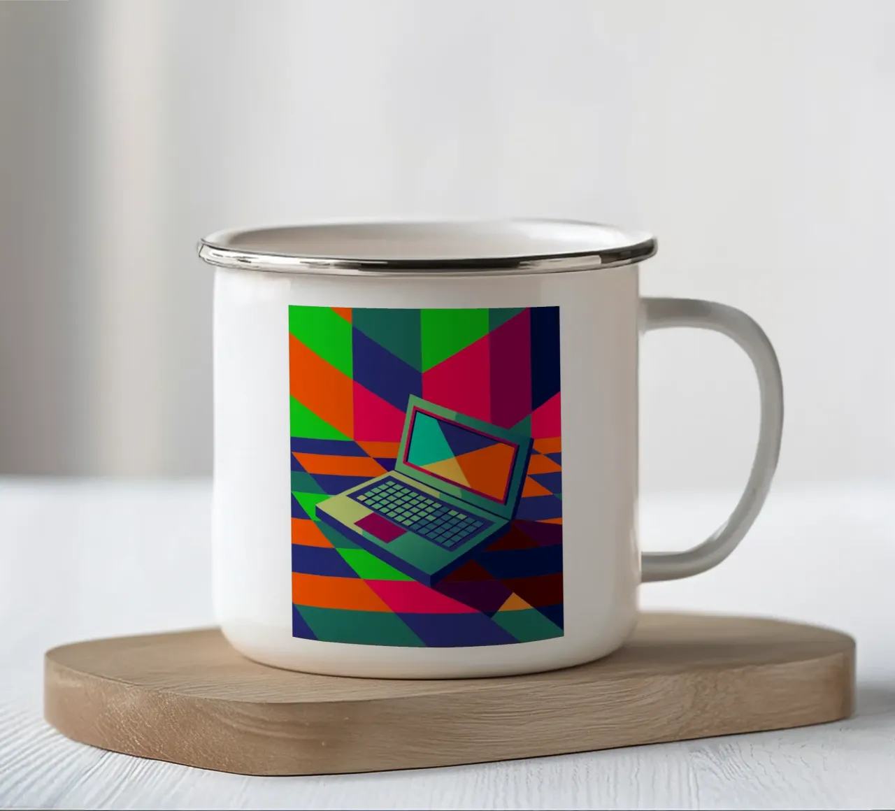 notebook vector enamel mug by Elfath