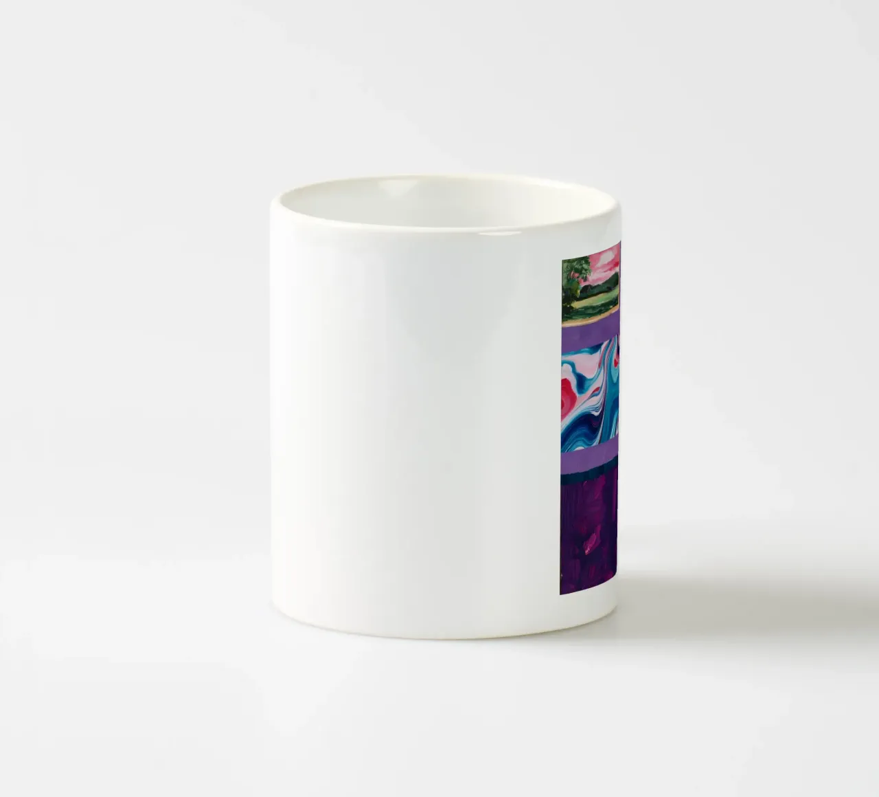 Zebra Swirl Lounge keramische mok van Opal Strokes