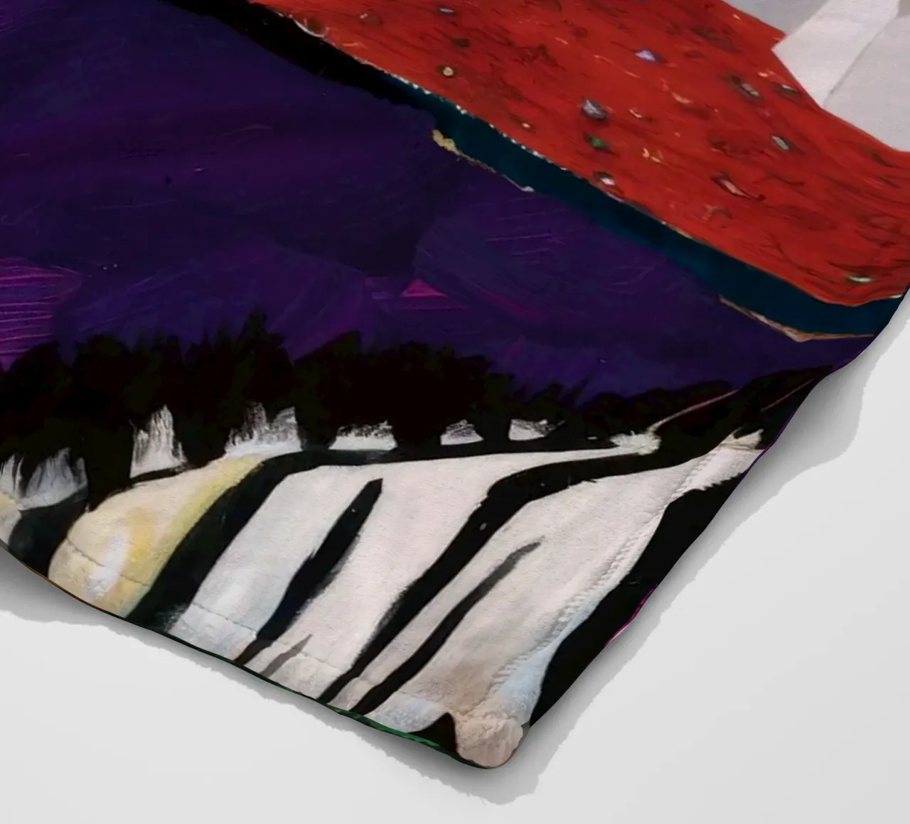 Salotto a vortice zebrato coperta in pile da Opal Strokes