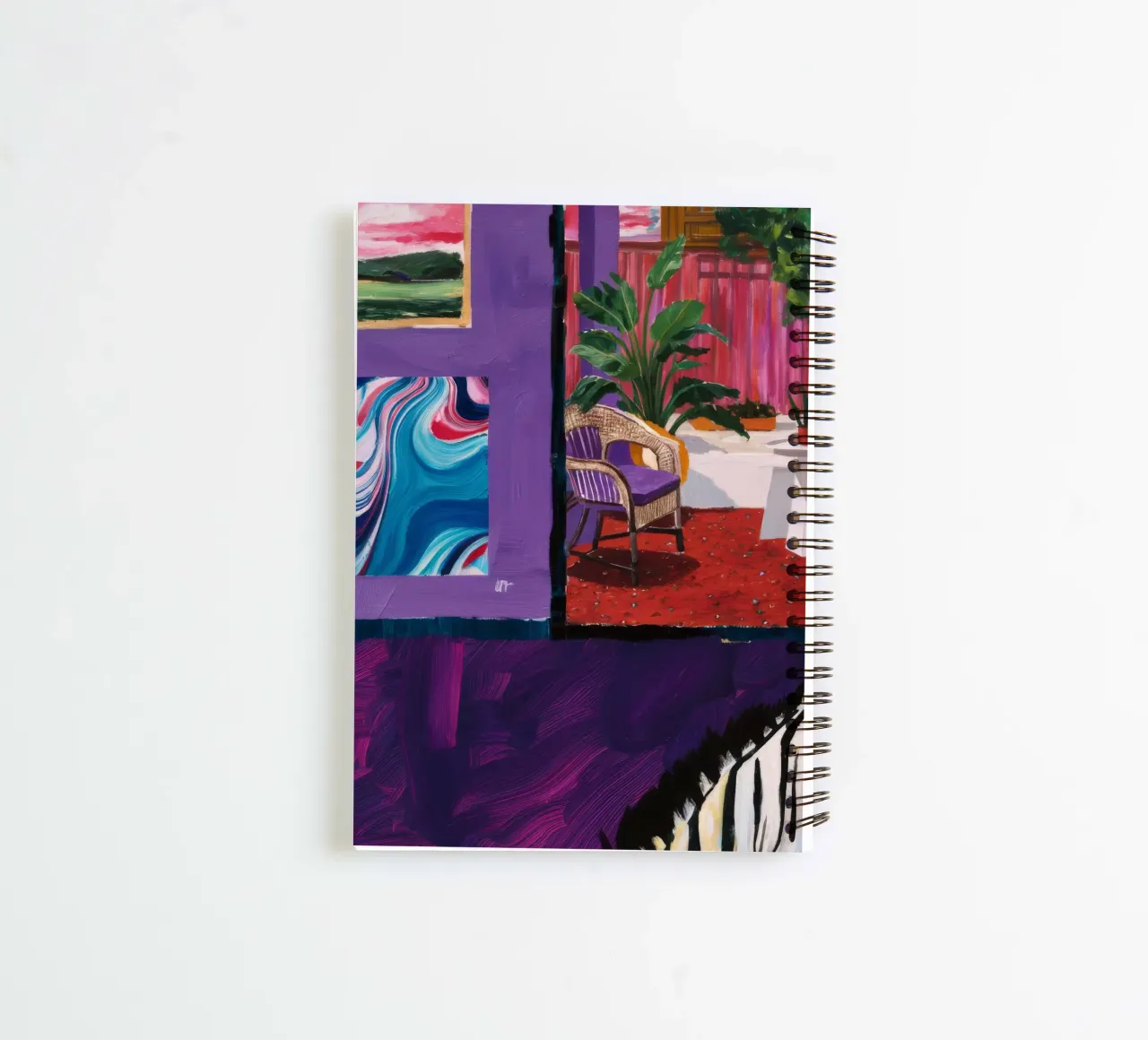 Zebra Swirl Lounge spiral notebook by Opal Strokes