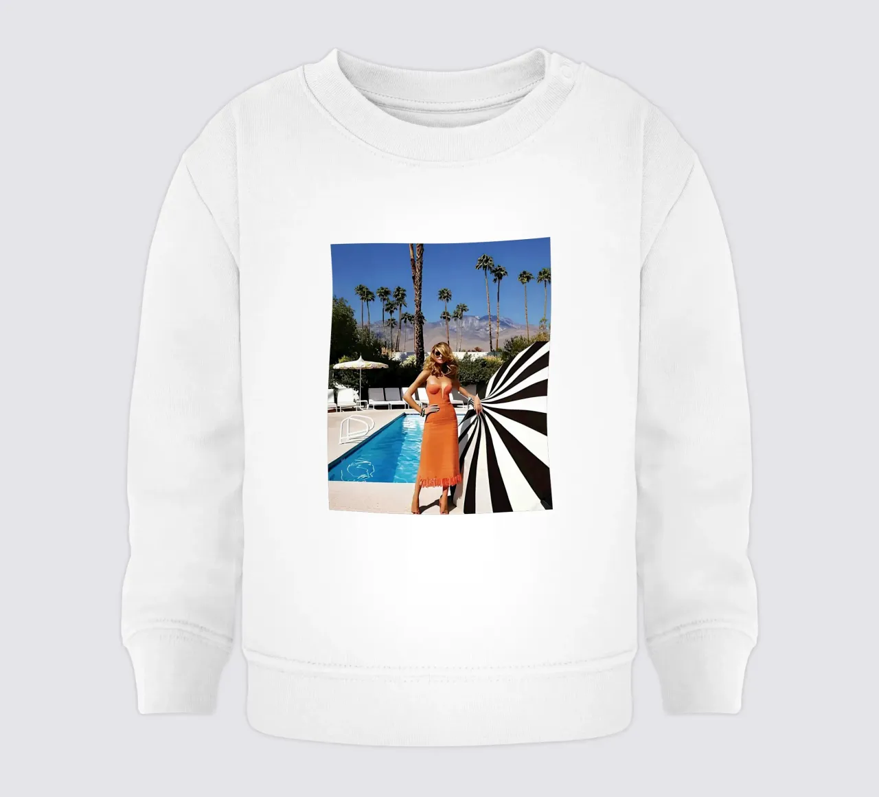 donne cool Pool Side Slim Aaron felpa neonato da Slim Aarons Vintage
