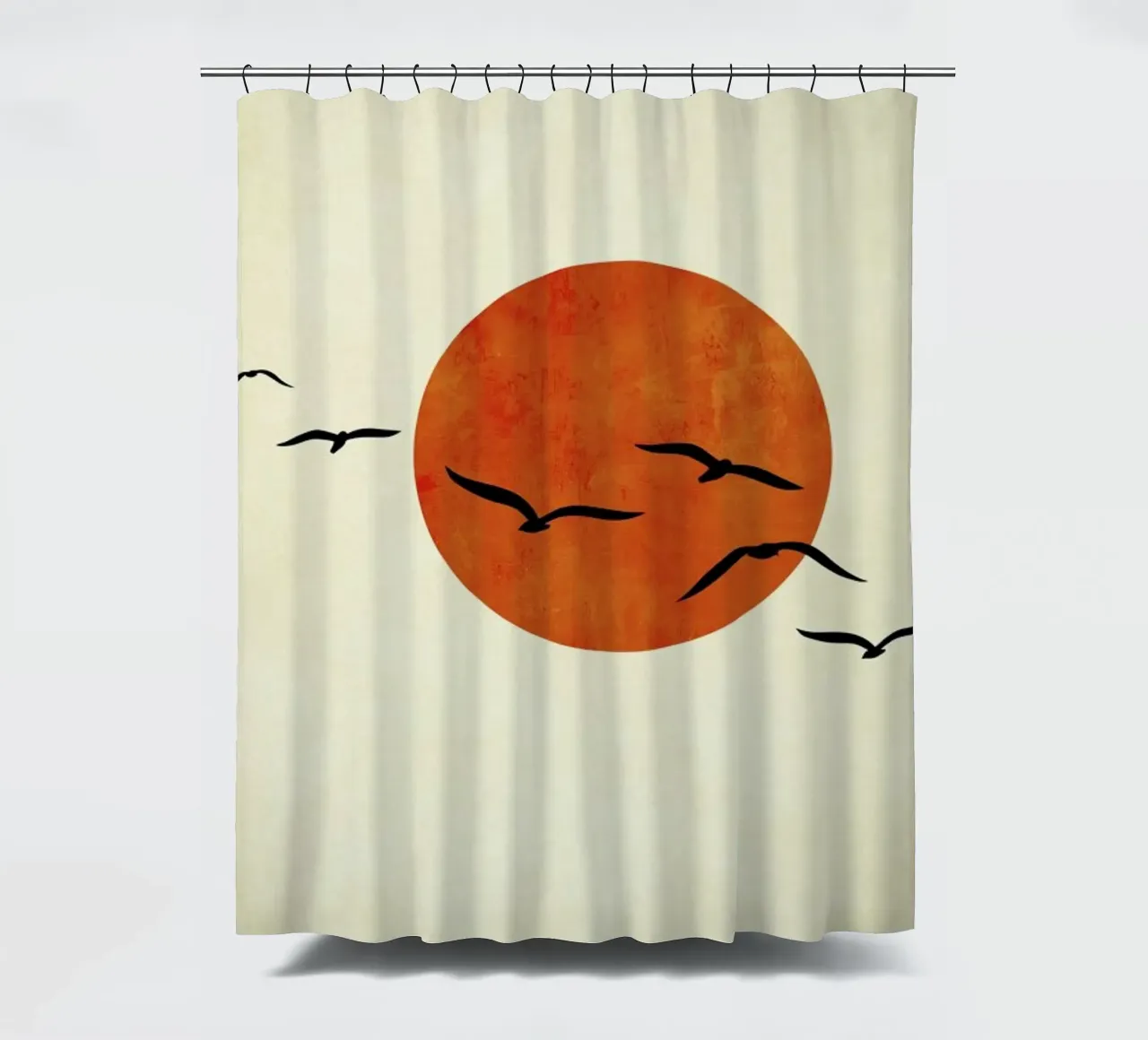 Dancing With The Sun shower curtain by Kubistika