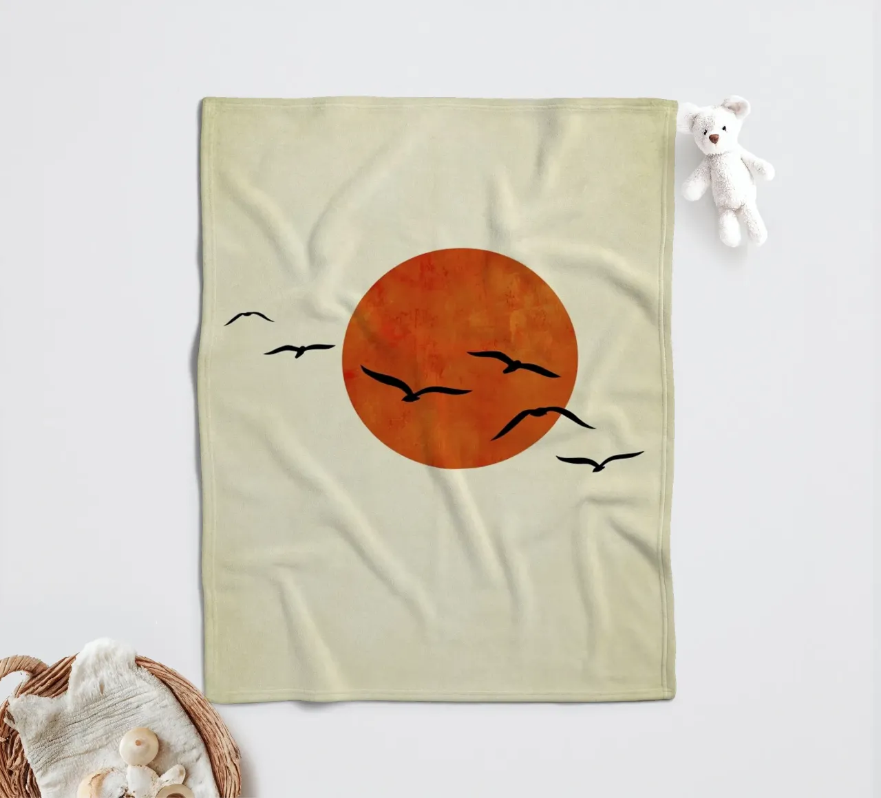 Dancing With The Sun fleece blanket by Kubistika
