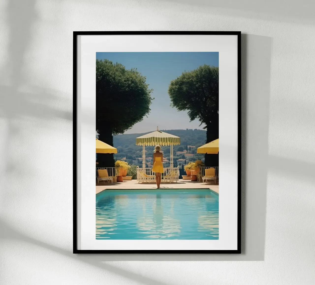 Retro 60's Style 'Cannes Pool poster de Slim Aarons Vintage