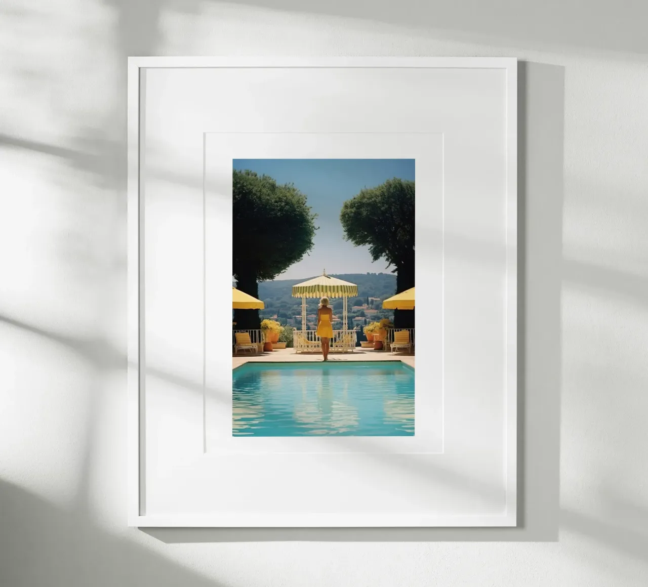 Retro 60's Style 'Cannes Pool Hahnemühle von Slim Aarons Vintage