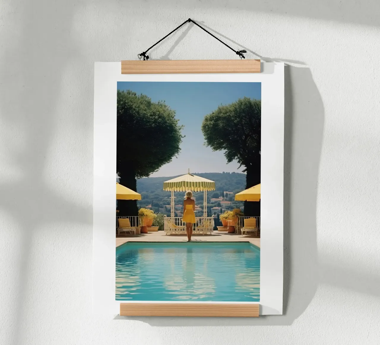 Retro 60's Style 'Cannes Pool poster de Slim Aarons Vintage