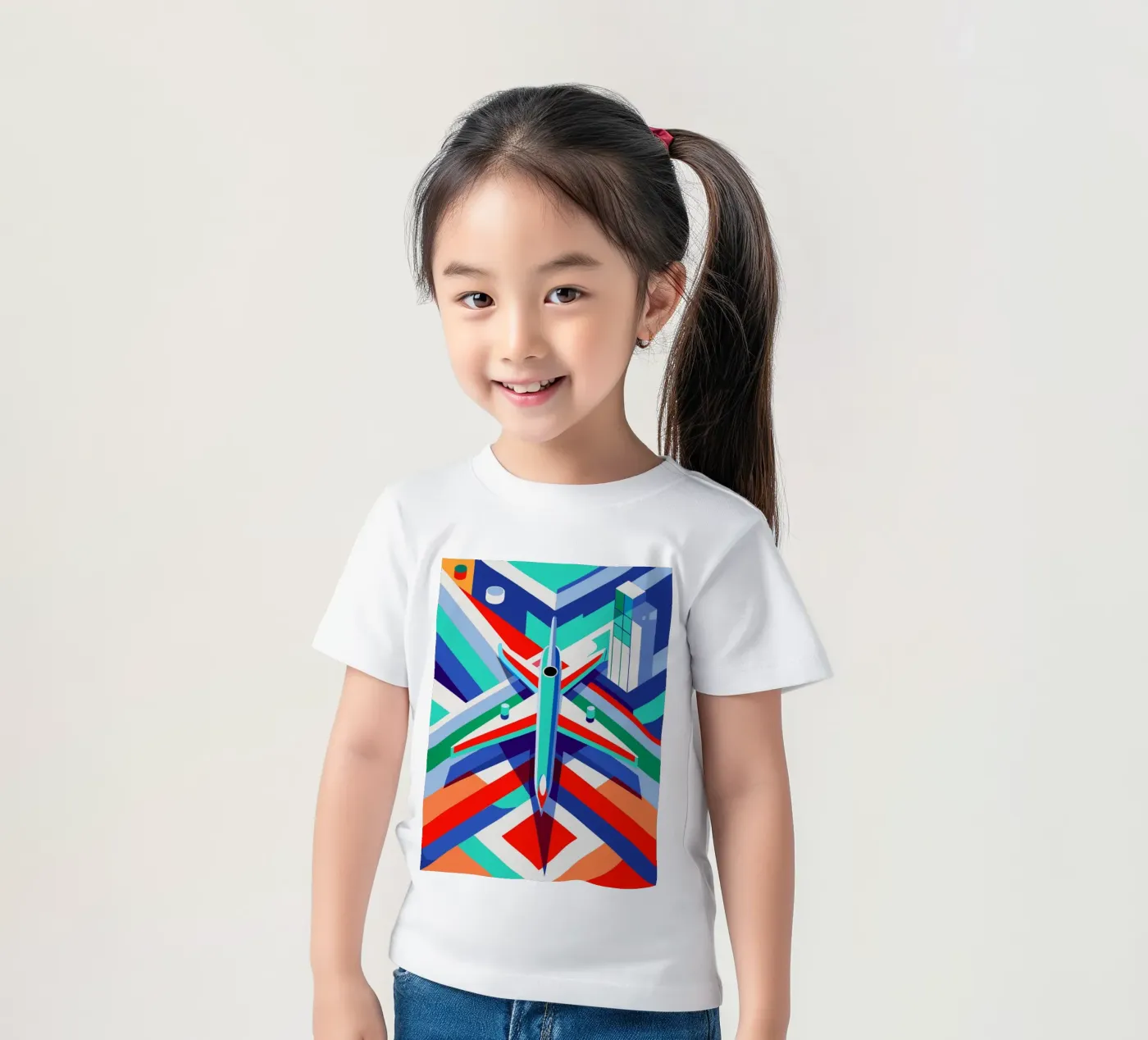 plane vector t-shirt bambini da Elfath