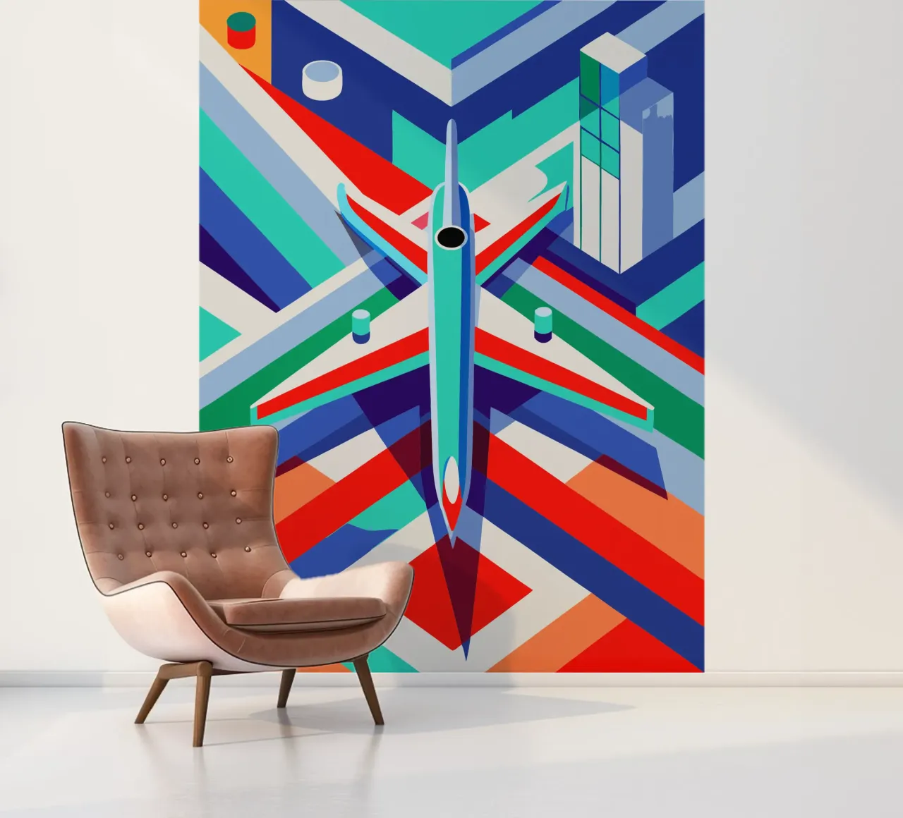 plane vector fotobehang van Elfath