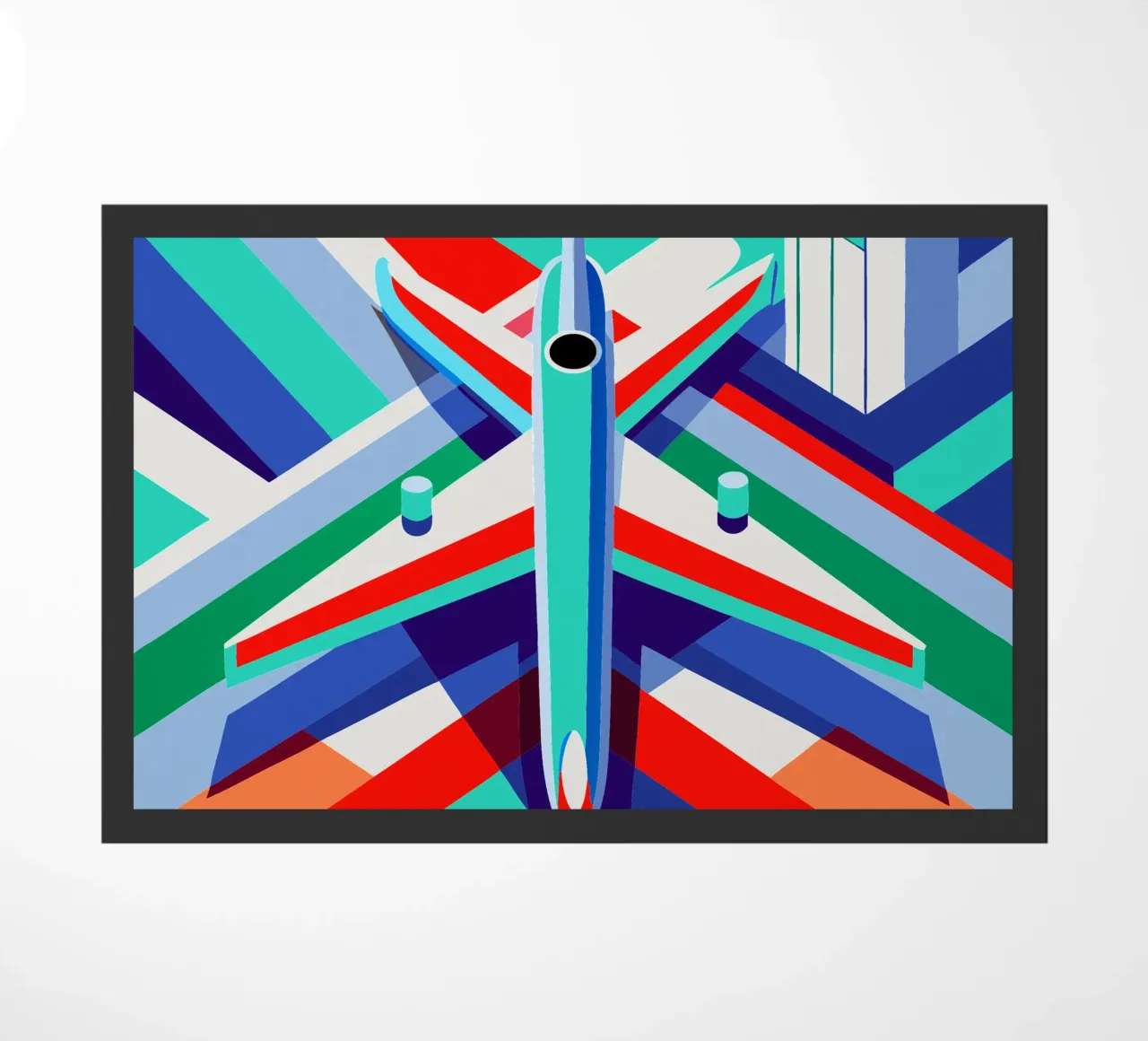 plane vector doormat by Elfath