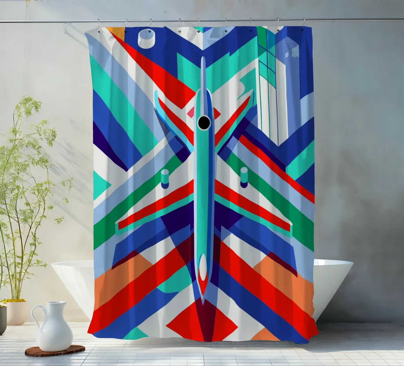 vlakvector douchegordijn van Elfath