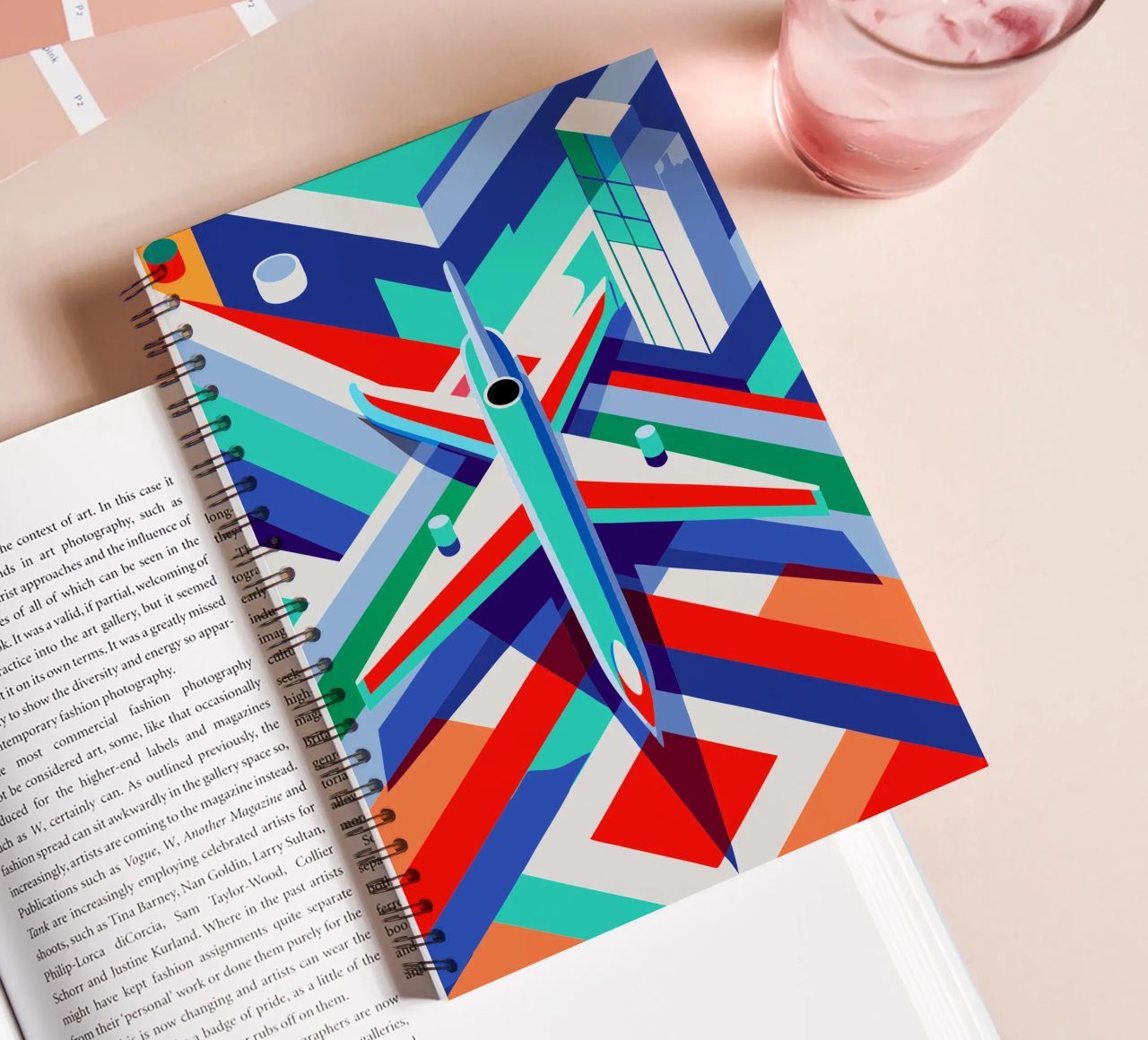 plane vector spiral notebook by Elfath