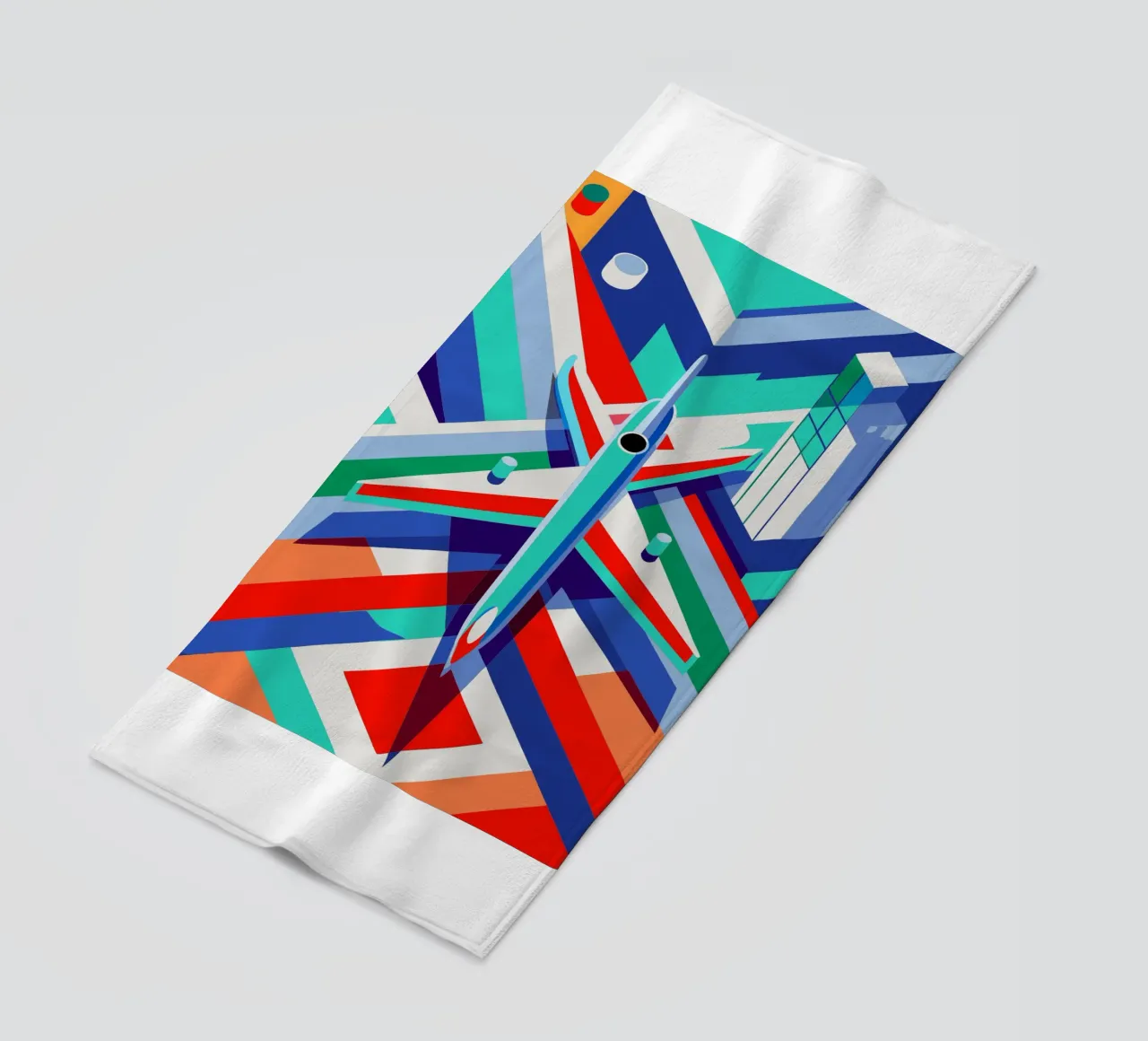 plane vector strandhanddoek van Elfath