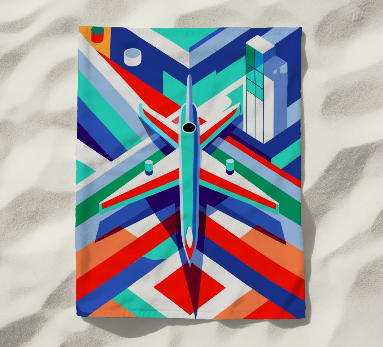 plane vector strandhanddoek van Elfath