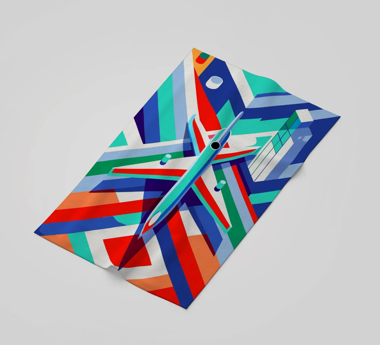 plane vector strandhanddoek van Elfath