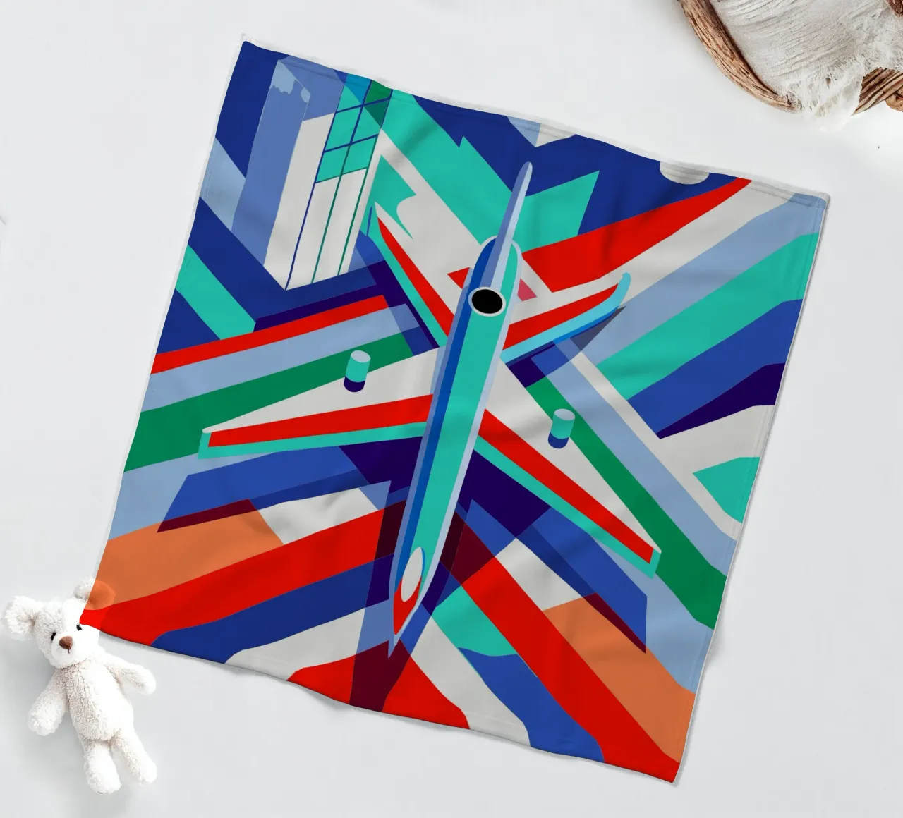 plane vector fleece blanket by Elfath