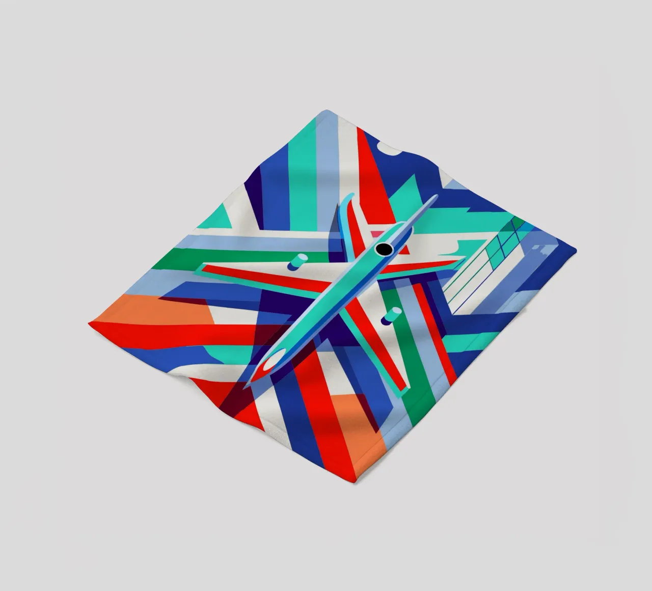 plane vector fleece blanket by Elfath