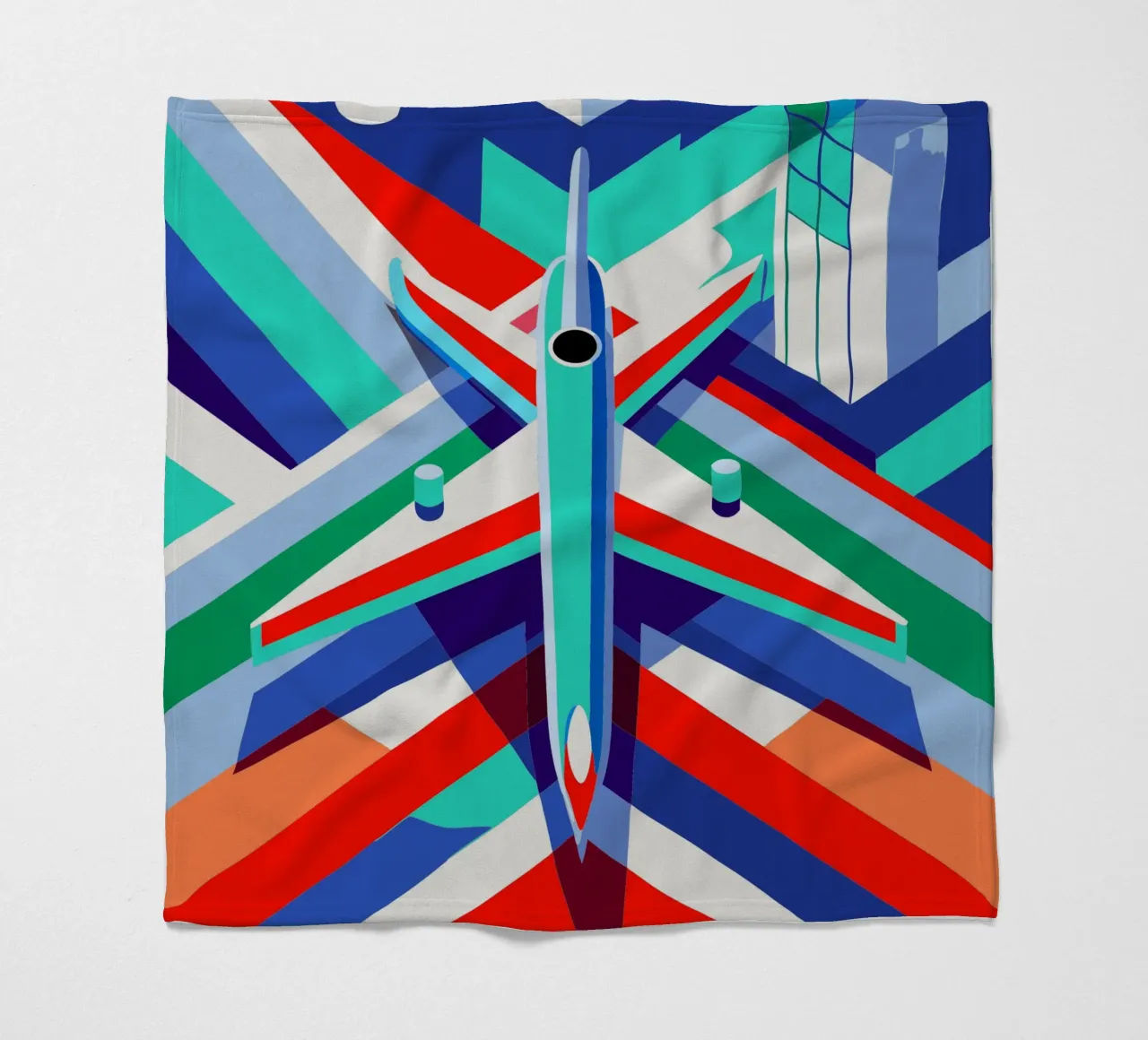 plane vector fleece blanket by Elfath
