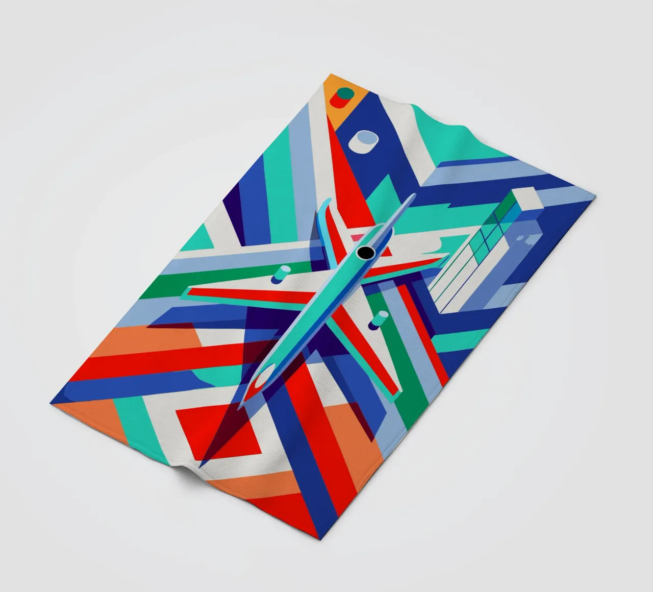 plane vector fleece blanket by Elfath