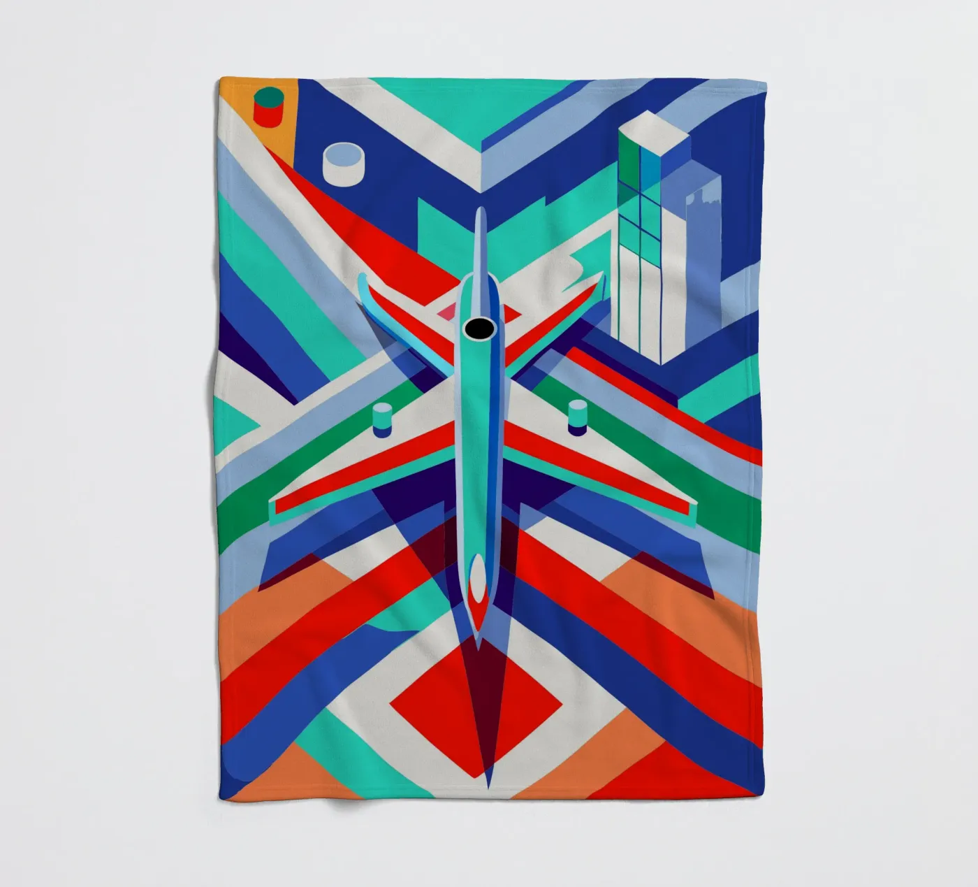 plane vector fleece blanket by Elfath