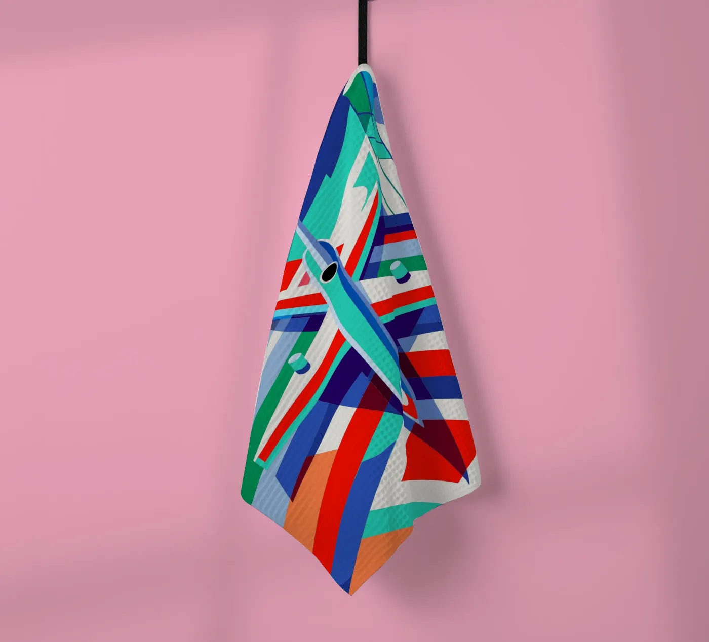 plane vector tea towel by Elfath
