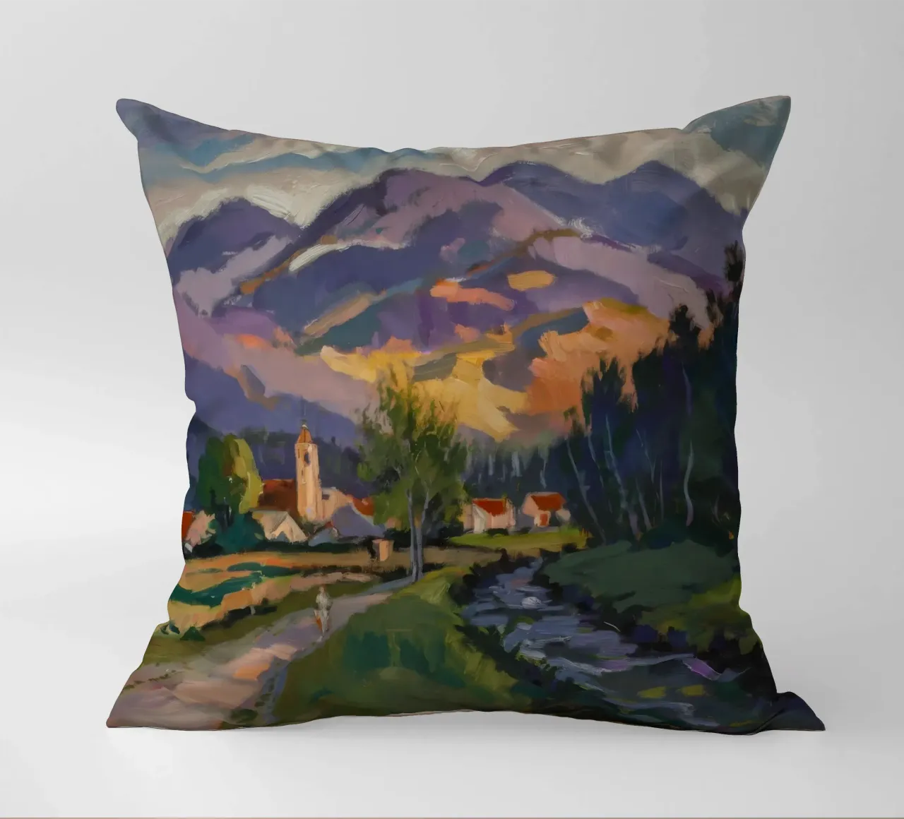 Pastoral Pathway Serenity decorative cushion by Radiance Landscape