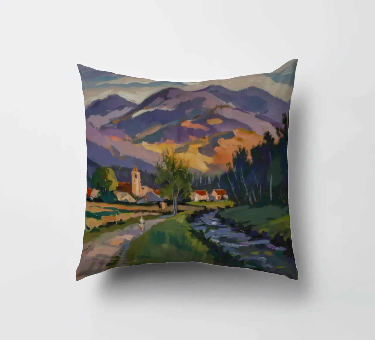 Pastoral Pathway Serenity decorative cushion by Radiance Landscape