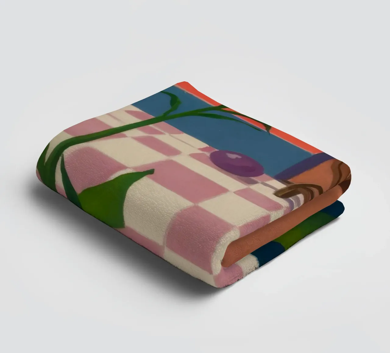 Checkered Sunlit Repose towel by Opal Strokes