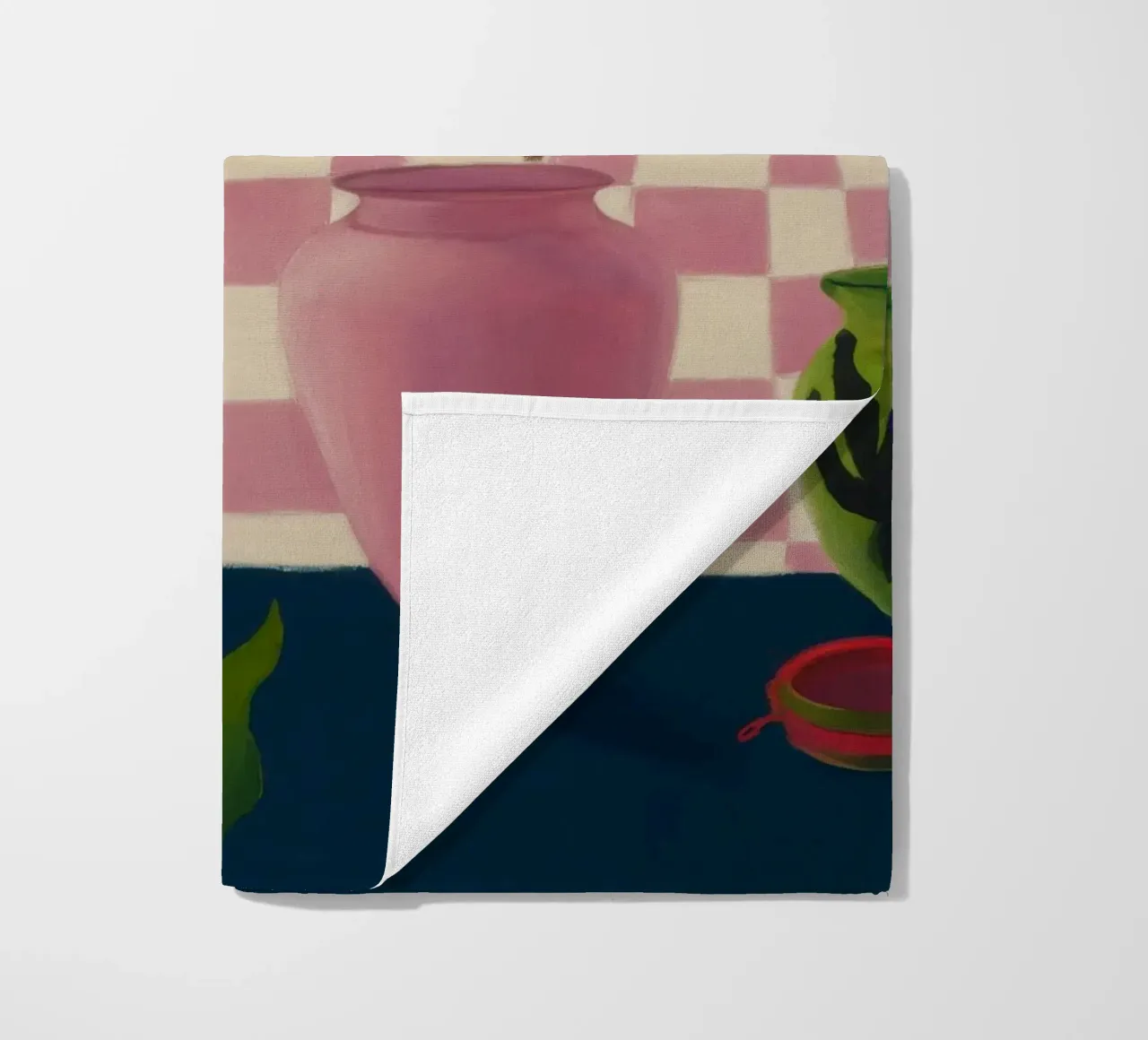 Checkered Sunlit Repose beach towel by Opal Strokes