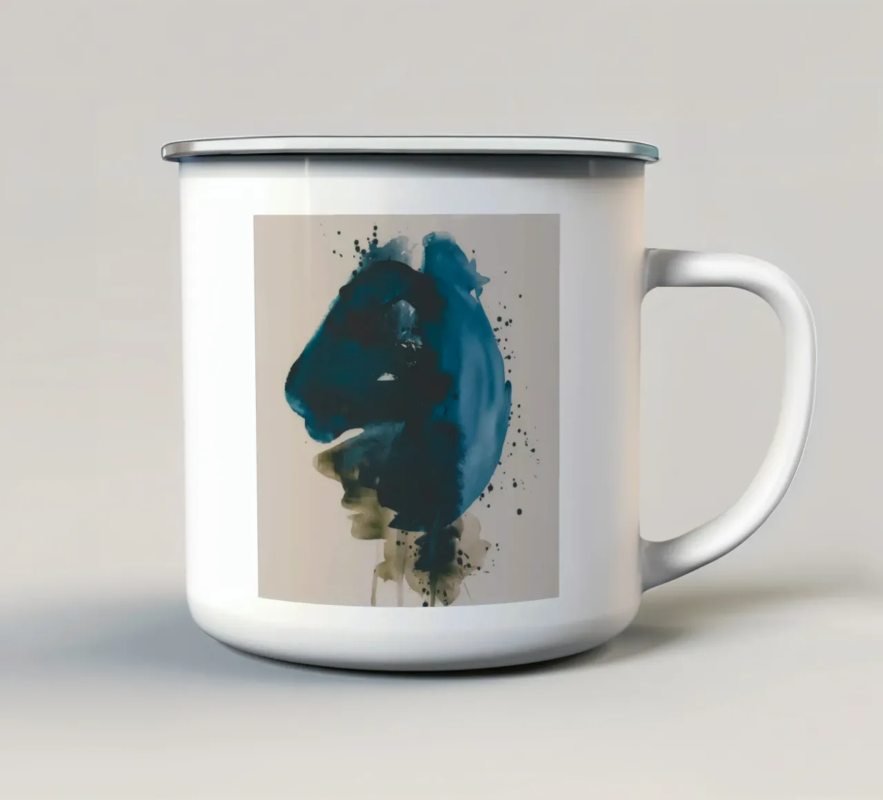 Sguardo di bestia ceruleo tazza in smalto da Dream Spectrum