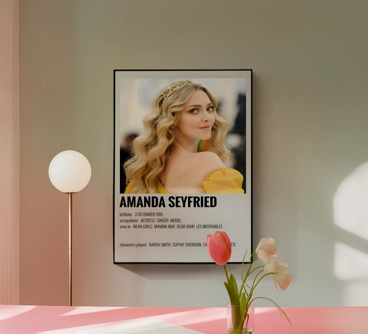 AMANDA SEYFRIED plexiglass da MVFminimalist