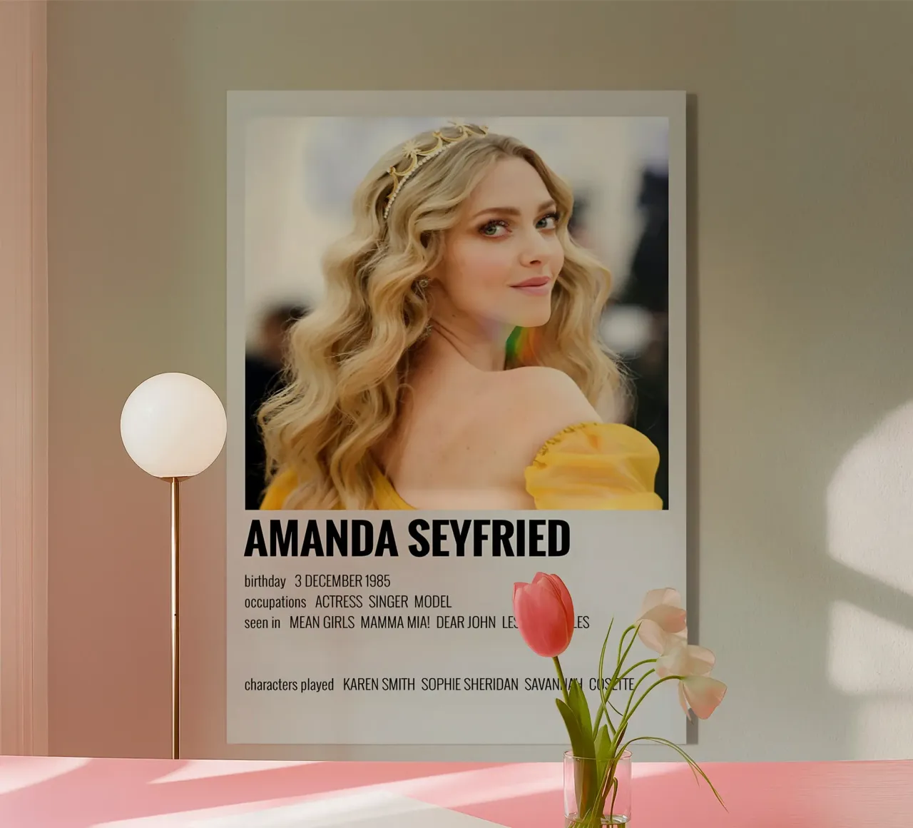 AMANDA SEYFRIED plexiglass da MVFminimalist