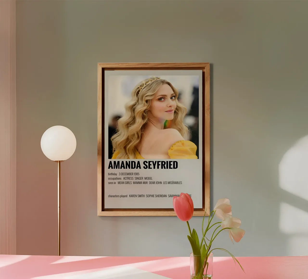 AMANDA SEYFRIED alluminio dibond da MVFminimalist