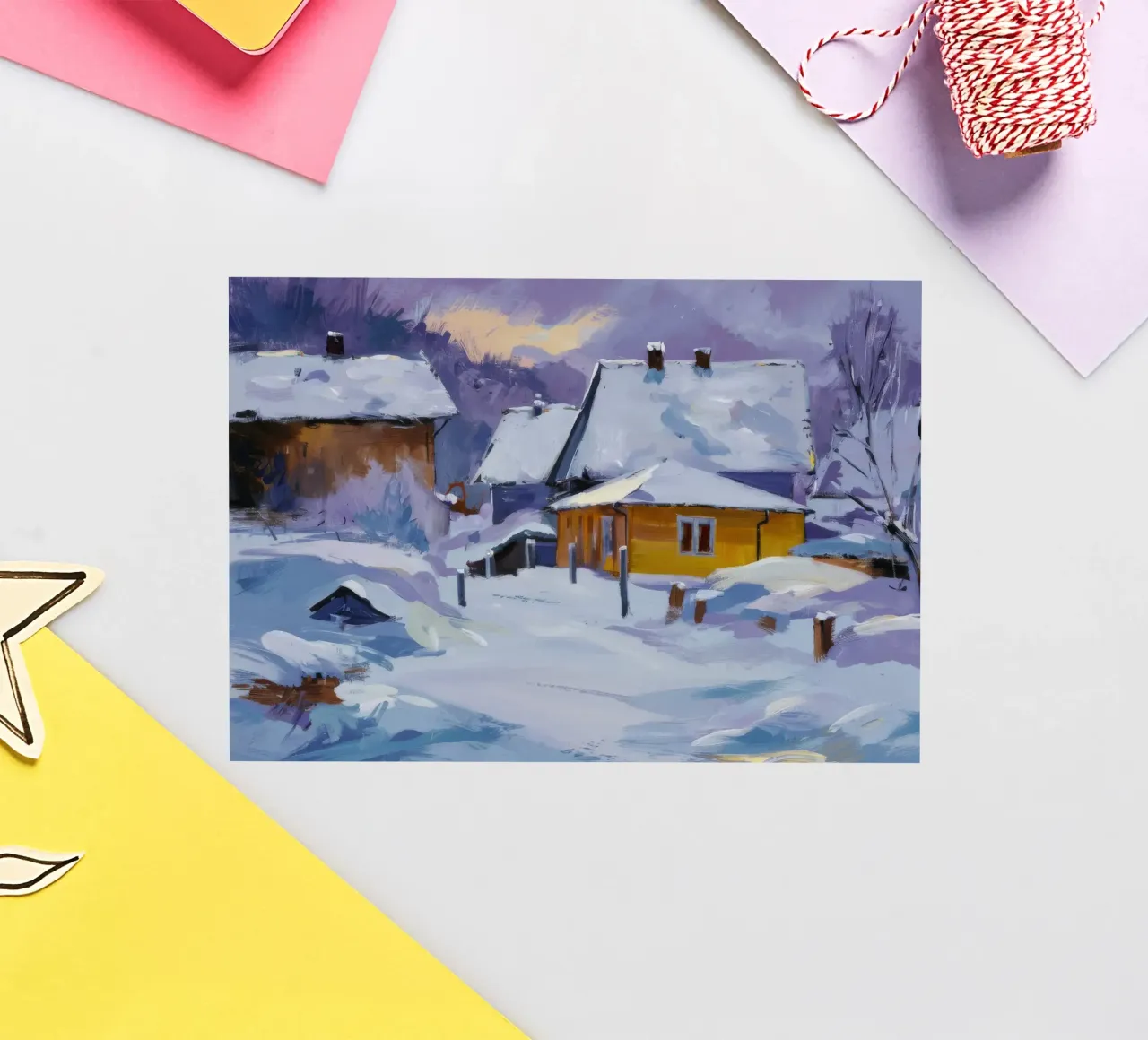 Sunlit Snow House sticker by Celestial Harmony