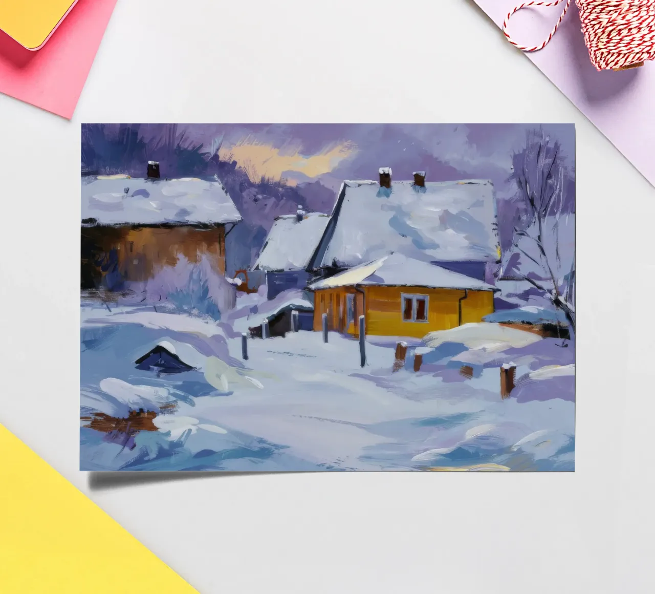 Sunlit Snow House sticker sheet by Celestial Harmony