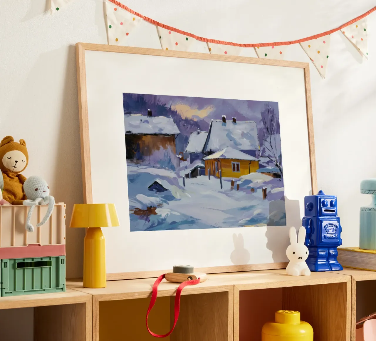 Casa di neve illuminata dal sole carta hahnemühle da Celestial Harmony