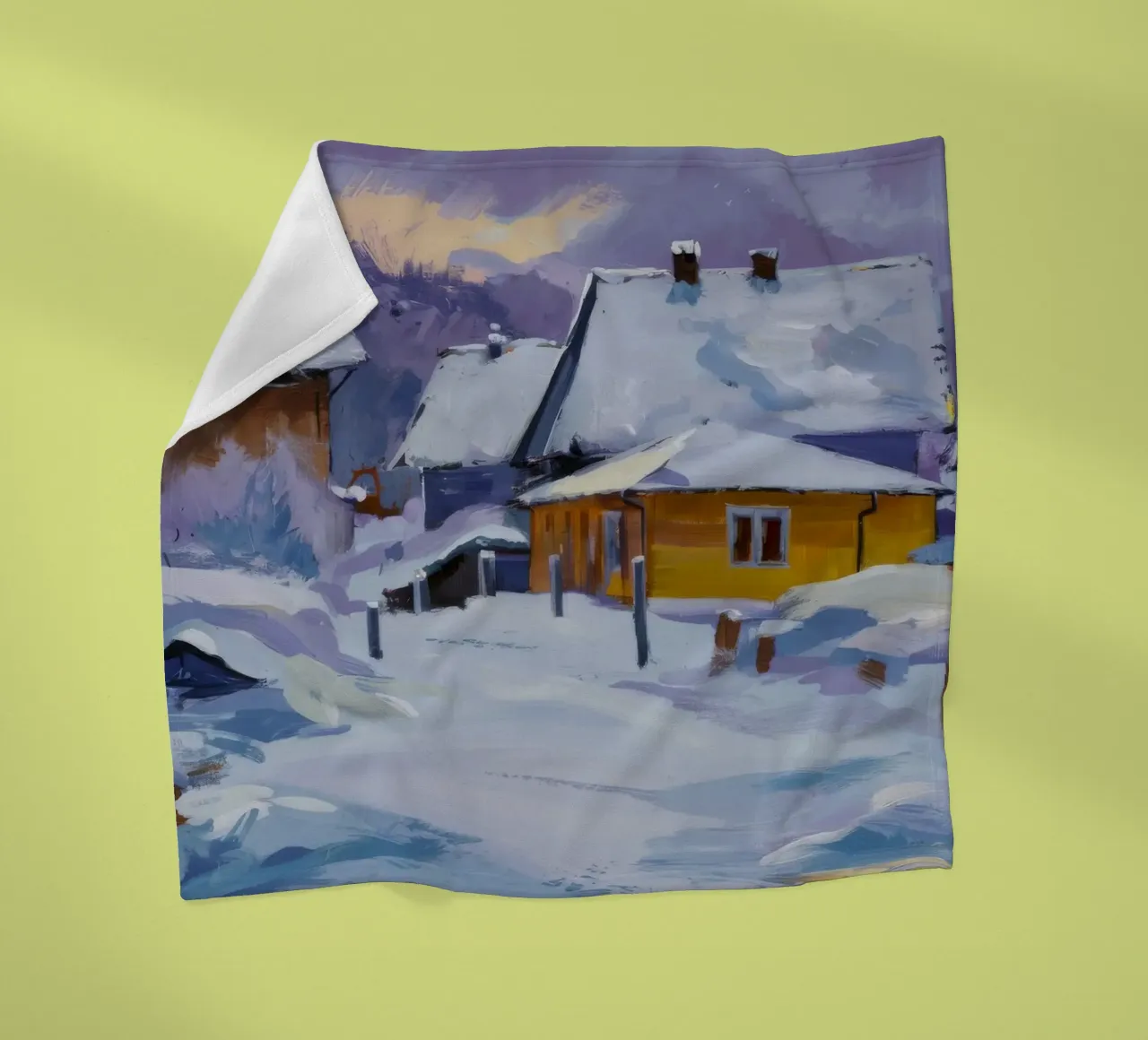 Casa di neve illuminata dal sole coperta in pile da Celestial Harmony