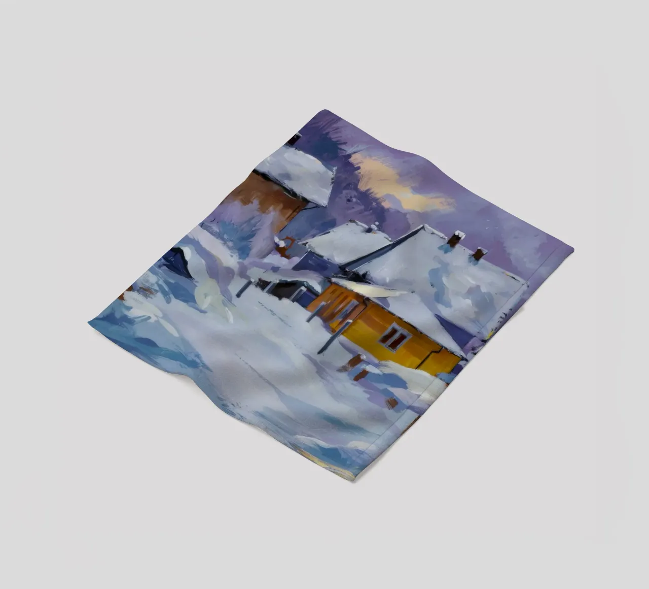 Casa di neve illuminata dal sole coperta in pile da Celestial Harmony