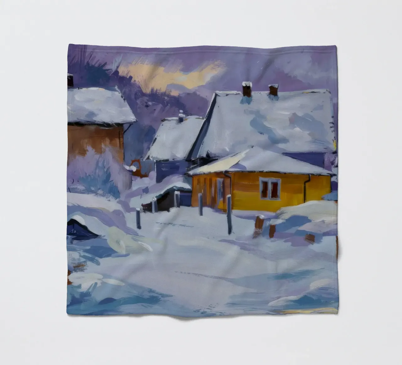 Casa di neve illuminata dal sole coperta in pile da Celestial Harmony