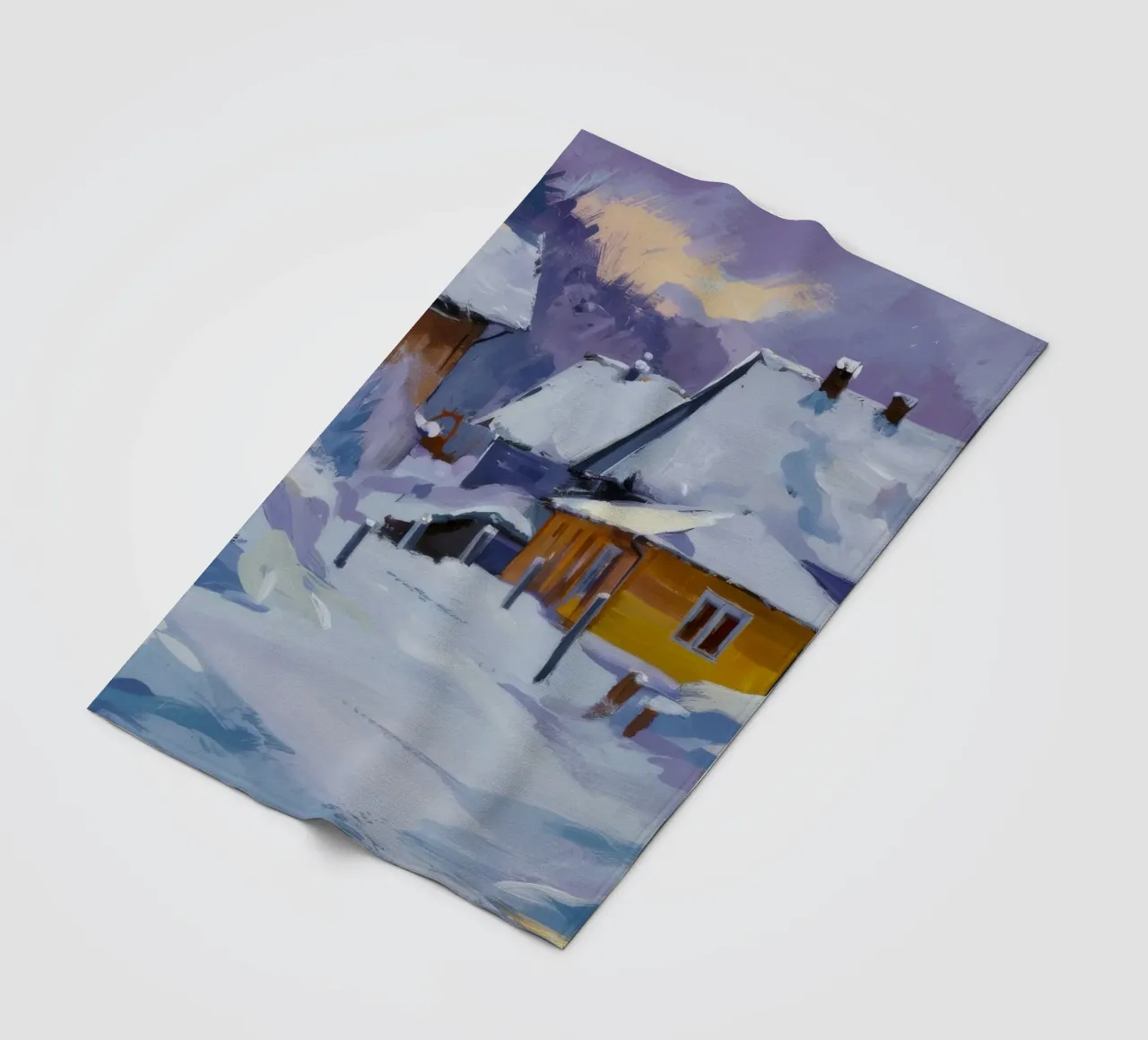 Casa di neve illuminata dal sole coperta in pile da Celestial Harmony