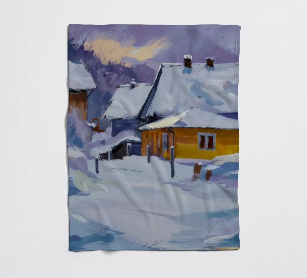 Casa di neve illuminata dal sole coperta in pile da Celestial Harmony