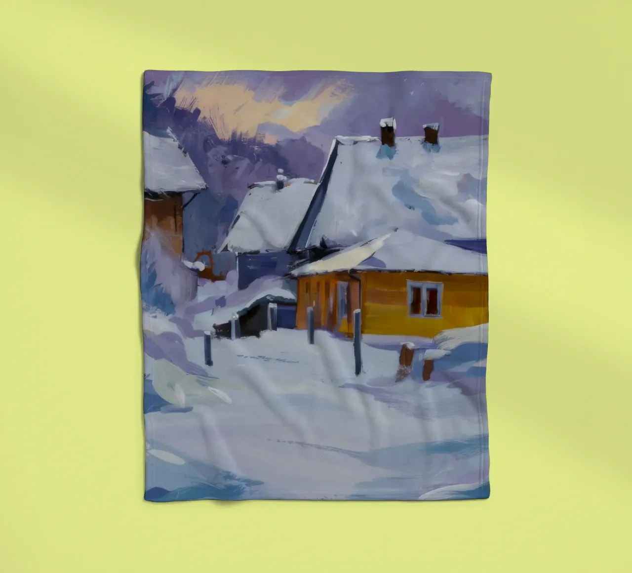 Casa di neve illuminata dal sole coperta in pile da Celestial Harmony