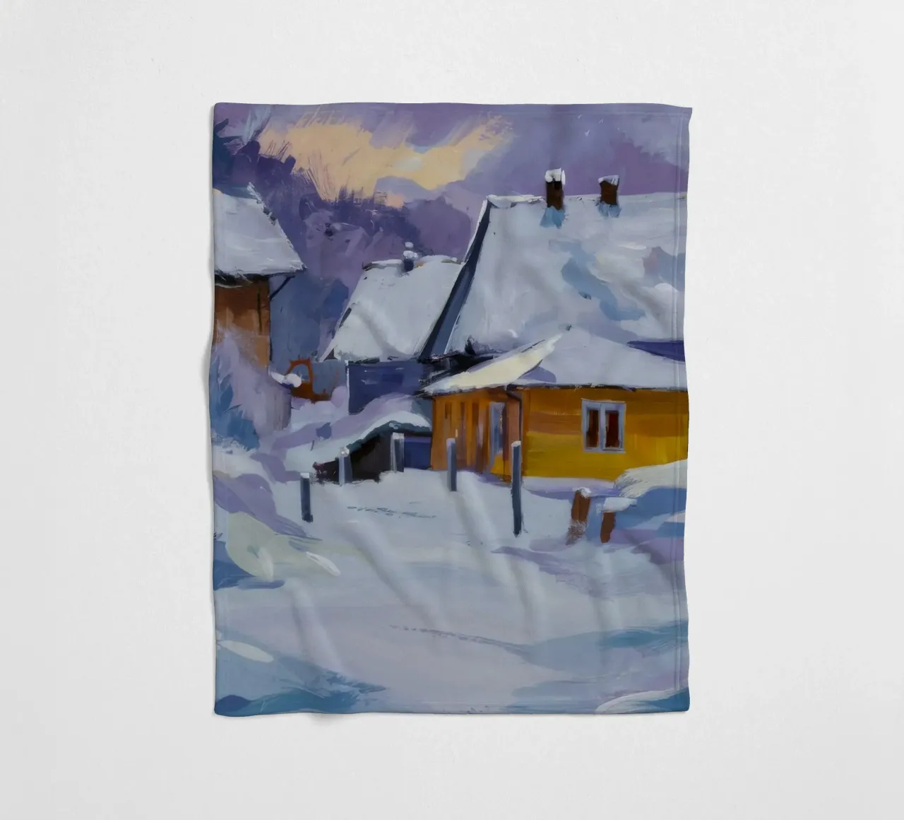 Casa di neve illuminata dal sole coperta in pile da Celestial Harmony